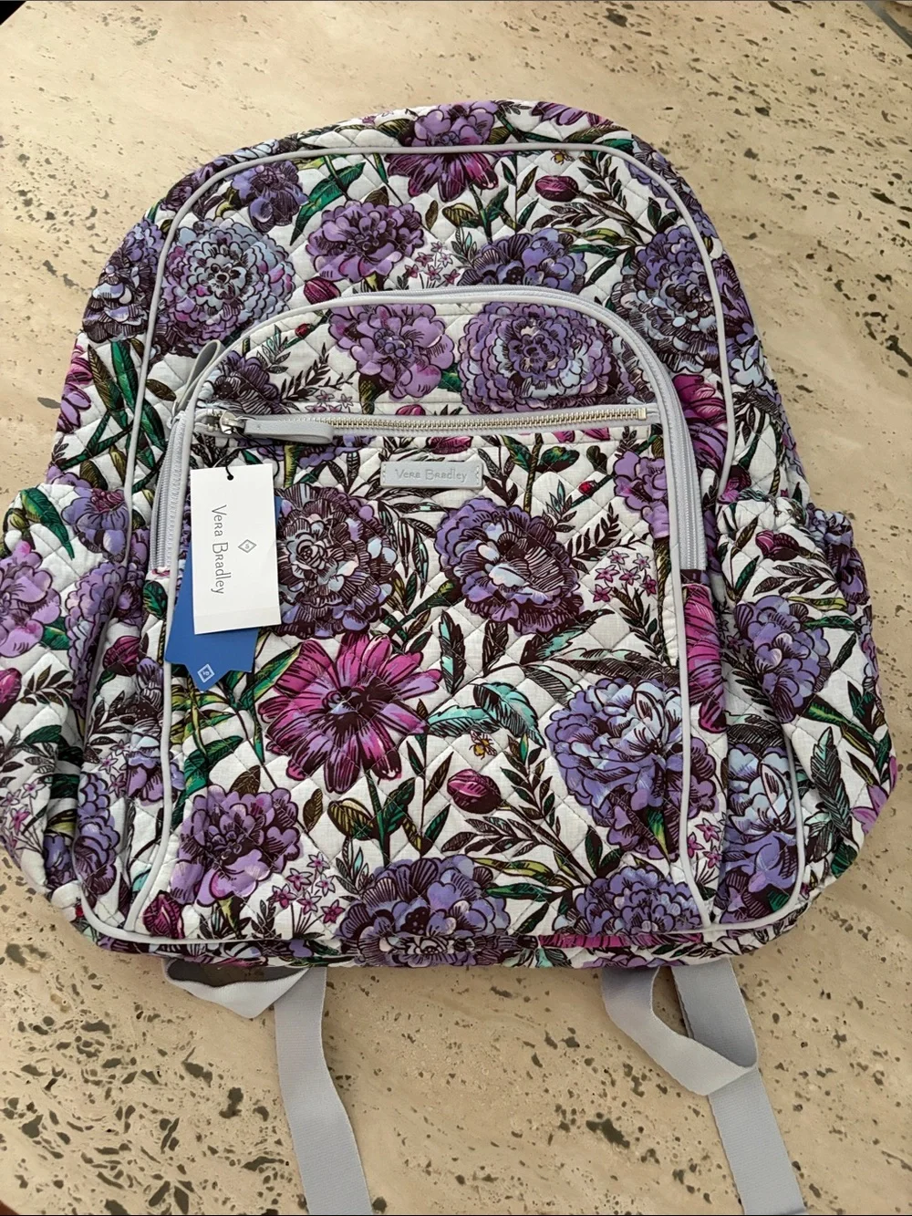 Vera Bradley Iconic Campus Backpack Lavender Meadow